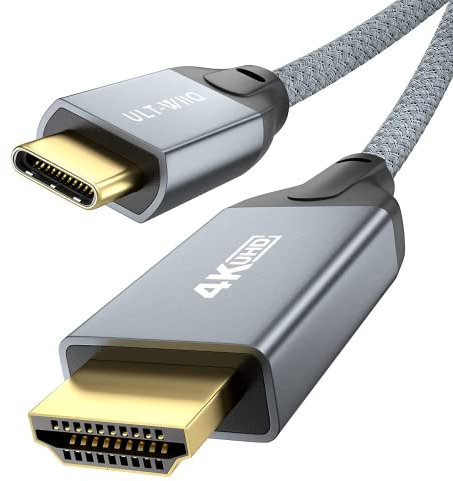 Cavo da USB C a HDMI, 2M, Compatibile con l'adattatore da Thunderbolt 4 a HDMI 4K@60Hz 2K@120Hz per Thunderbolt 3/4, Compatibile con MacBook/iPad Pro, Steam Deck, Samsung S22 S21, Galaxy Tab