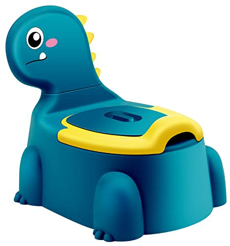 Töpfchen für Kinder Kindertoilette Baby Toilette Kindertopf Dinosaurier Themen Potty Klo Babytopf Kind Topf WC Toepfchen Kleinkinder Training Tragbares Ab 1-6 Jahr Jungen Mädchen Kindertöpfchen Blau