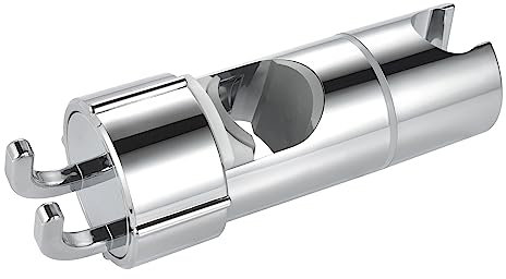 Lolypot Handbrause Halterung mit 2 Haken , Verstellbar Duschhalterung, 360° Drehbar Brausehalter, Für Gleitstange mit Außendurchmesser von 16~27mm, Duschkopfhalterung, Brausekopfhalter Für Badezimmer