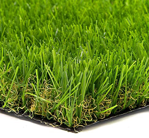 IlGruppone Prato Finto Erba Sintetica Bicolore 50mm Tappeto erboso drenante 5 cm Esterno Effetto Secco - 50mm - 2x20Metri