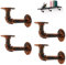 MLOQI Shelf Brackets Heavy Duty 4 Pack 14 cm, Scaffold Board Shelf Brackets, Industrial Pipe Shelf Brackets,Wall Brackets for Shelves (Red Copper 5.5 Inches)