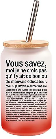 Planetee Verre Cocktail éducateur situation homme | Idée Cadeau Verre à Eau avec Paille