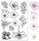 craspire Blumen Kirschblüte, Transparenter Gummistempel, Retro-Pflanzen, Sakura, Transparente Silikonsiegel, Stempel Für Journaling, Kartenherstellung, DIY, Scrapbooking, Handgefertigtes Fotoalbum