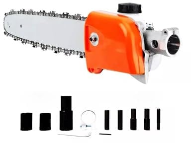 KNAKASAKI - Motosierra Universal de Extensión para Desbrozadora – Multifunción 2 en 1 para Poda, Setos y Árboles con Caja de Engranajes