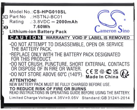 Cameron Sino Ersatz Akku für Prime Graphing Calculator, RMN HSTNJ-BC01 PN: HSTNJ-BC01 2000mAh / 7.60Wh