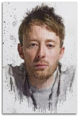 Poster, Motiv: Sänger Thom Yorke, dekoratives Gemälde, Leinwand, Wandposter und Kunstdruck, moderne Familienschlafzimmer-Dekoration, Poster, 20 x 30 cm