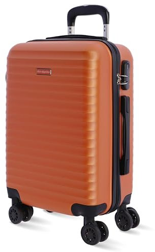 DON ALGODON - Kabinenreisekoffer - Kabinenkoffer 55x40x20 - Reisekoffer - Ryannair Heavy Duty Kabinenkoffer - Trolley Gepäck für Schwerlastflugzeuge mit 4 Rädern 360º und Schloss, Iris, Orange,