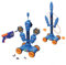 RedCrab 2 In 1 Wurfspiel und Schießspiel für Kinder, Automatisch Zielscheibe Elektrisch mit Licht und Ton, 1 Spielzeugpistolen und 8 Foam Darts Pfeile, Wurfspiel Outdoor Spiele für Kinder ab 3 Jahre