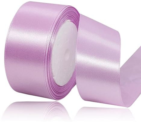 4cm Lavendel Satinband, Satin Dekoband Präsent Geschenkband Breit Ribbon für Kleid Hochzeit, Taufe und Geburtstag Geschenke,Satin Dekoband, Deko Band Geschenkverpackung, 22.8M…