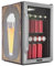 Klarstein Fridge 70L, Small Fridge with Removable Shelves, Quiet Mini Fridge with Glass Door & LED, Small Drinks Fridge, Suitable for Outdoor use, Beer Safe for Bottles, 0-10°C
