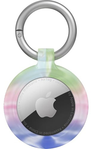 OtterBox AirTags Holder per AirTag, antishock e Cadute, Protezione Ultra Sottile e Rugged per Apple AirTags, con Due moschettones, Unicorn Sorbet