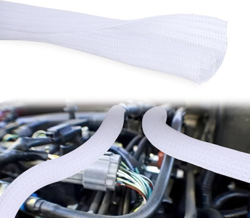 Nilight Cable Sleeve, 10ft-1inch Cable Management Sleeves, Braided Cable Sleeving, Split Self Wrapping Wire Loom for Computer Cable Electrical Wire Automotive Harness Protector Organizer, Black