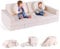 Lischwert Kindersofa, Spielsofa für Kinder Schaumstoff Bausteine, Modulares Kindersofa Weicher Kindermöbel Couch für Jungen und Mädchen Entwicklung Intelligenz