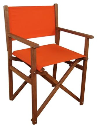 Erst-Holz Regiestuhl Klappstuhl Gartenstuhl Buche für Garten-Party V-10-100, Stofffarbe: Terracotta/orange