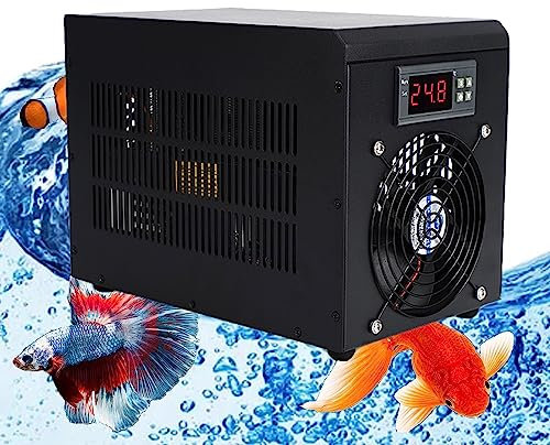 CHANGLKJ Aquarium-Kühler-Wasserkühler, 60 L Aquarium-Kühler, Aquarium-Kühler-Heizung Mit Pumpe Und Rohr, Schnelle Wärmeableitung Und Intelligente Konstante Temperatur, Für Aquarien, Wasserpflanzen