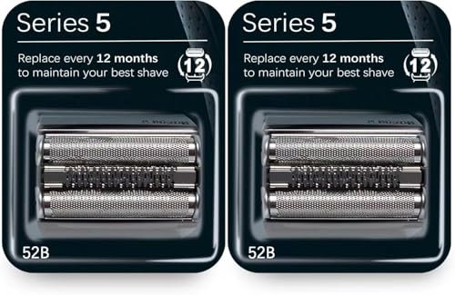 2 x 52B Rasierköpfe, kompatibel mit Series 5, in zwei Packungen, 5030s 5050cc 5070cc 5090cc, Elektrorasierer für