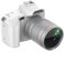 D5 Cámara SLR digital profesional, Zoom antivibración 16X Lentes traseras delanteras dobles Wi-Fi habilitado Pantalla táctil de 3 pulgadas 4K F2.7 Apertura Fotografía con poca luz (blanco)