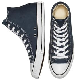 Divadames Womens High Top Lace Up Flat Canvas Pumps Ladies Casual Plain Shoes Size (Navy, UK Footwear Size System, Adult, Women, Numeric, Medium, 8)