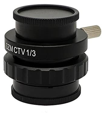 Microscope C-mount Adapter Microscope Lens 0.3X 0.5X S_ZM CTV Lens Stereo Microscope Adapter For Trinocular Microscope HDMI Digital Camera(TV 0.33X C-mount)