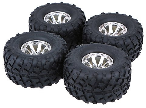 ACAGALA 4 Teile/Satz 1/10 Fernbedienung LKW Reifen Kompatibel mit TRX HSP Tamiya HPI Kyosho Fernbedienung Modell Auto