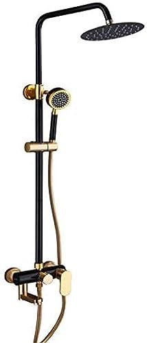 Luxury Black Matt Aluminum Bathroom Rain Shower Chandelier Set with Full Shower System