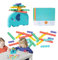 Gitekain Balance Toy Stacking Game, Children's Wooden Puzzle, Elephant, Bright Colors Learning Toys, Educational Development, Compact Versatile Portable Ideal for School, Travel, Park, Home
