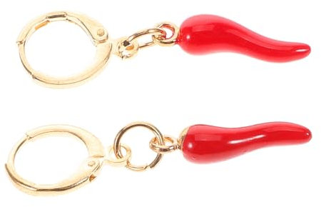 TEMPNAP Kleine Creolen Ohrringe Mit Chili-paprika- Lustige Verspielte Ohrringe Für Frauen Trendiger Schmuck Im Hiphop-stil Leicht Und Langlebig Für Jeden Anlass