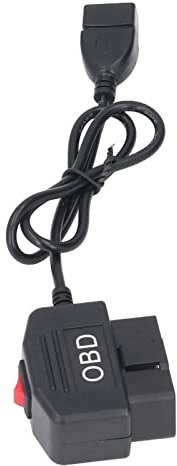 Cavo di Alimentazione OBD, 48 Cm/18,9 Pollici OBD Adattatore di Alimentazione Modalità ACC a Bassa Tensione Proteggi Cavo a Camma Dash con Caricatore a Filo Rigido per la Ricarica del Telefono della