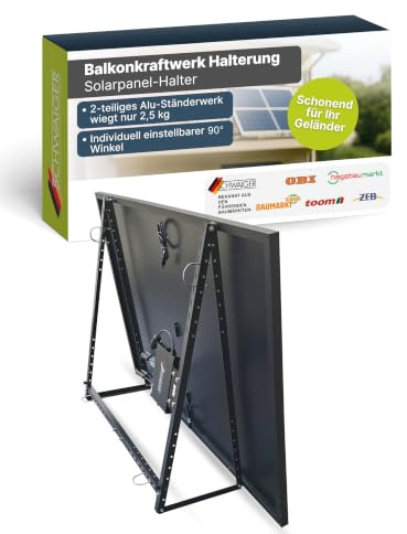 SCHWAIGER Alu Solarmodul Ständerwerk Schwarz I Balkonkraftwerk Halterung