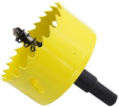 Hole Saw Drill Bit LAIWEI HSS Hole Cutter with Arbor for Wood,PVC Board and Plasterboard(2-3/8(60mm Hole Saw))