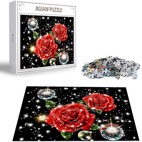 Rose Puzzle 6000 Teile Blume Puzzle Erwachsene, Holzpuzzle Klassische Puzzles, Jigsaw Puzzles für Erwachsene, Premium Quality Klassische Jigsaw, Geschicklichkeitsspiel für die Ganze Familie H-1656