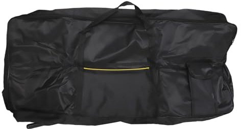 61 Tasten Elektronische Tastatur Tasche, 420D Oxford Wasserabweisende Tasche mit Doppeltaschen, Schwarz Tragetasche für Musik Reisen