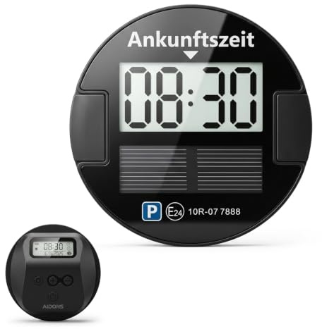 Disco orario elettronico solare con omologazione, orologio di parcheggio digitale automatico