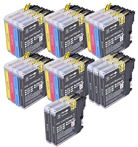 PerfectPrint Ink Cartridge For Printer, Compatible With Brother DCP-6690CW MFC-5890CN 5895CW 6490 6490CW 6890CDW LC1100 (Black/Cyan/Magenta/Yellow, 25-Pack)