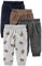Simple Joys by Carter's 4-Pack Fleece Pants Pantaloni Casual, Blu Marino/Grigio Chiaro Stampa Orsi/Grigio Scuro/Marrone, 12 Mesi (Pacco da 4) Unisex-Bimbi