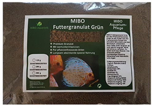 MIBO Hauptfutter Granulat Grün 1000ml/500g Cichliden Bits für alle Zierfische im Aquarium