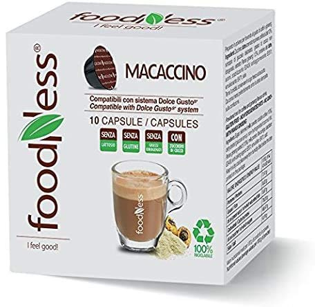 10 capsules Macaccino compatibles avec Dolce Gusto. FoodNess