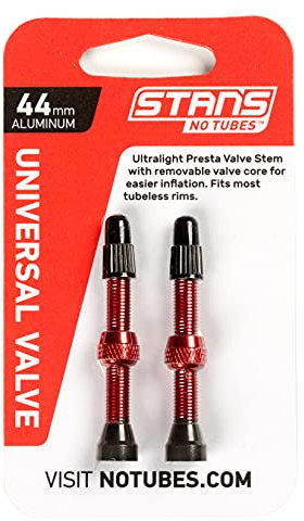 Stan's NoTubes Unisex – Erwachsene Ventil-03300621 Ventil, Rot, 44 mm