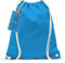 ELES VIDA Baumwoll Turnbeutel 1 Stück Sportbeutel - Rucksack Stofftasche Bag, Beutel, Baumwollbeutel, Jutebeutel Oeko-TEX® geprüft Stoffbeutel Damen & Herren, Kinder Gym Sack zum bemalen - Hellblau