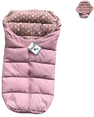 Cangaroo Fußsack Cuddle, für Kinderwagen Thermofleece wasserdicht Reißverschluss rosa
