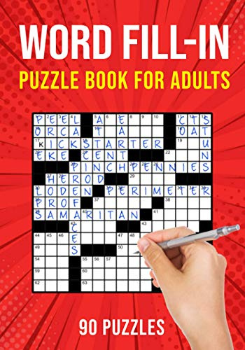 Word Fill-In Puzzle Books for Adults: 90 Word Fill It In / Fillin Puzzles