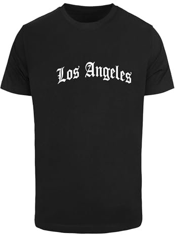 Mister Tee Men's Los Angeles Wording Tee T-Shirt, Black,