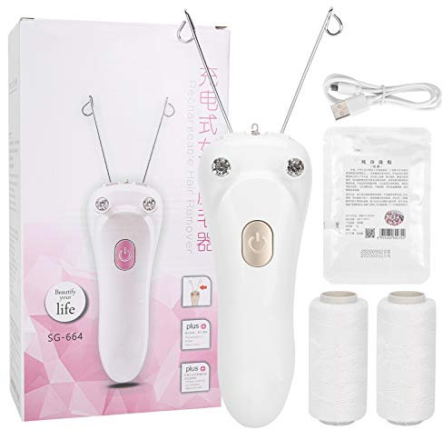 Brrnoo Elektrischer Gesichtshaarentferner mit Baumwollfaden für Damen, Hochwertiger Rasierer zur Haarentfernung, Leicht zu Reinigen und Anwenden