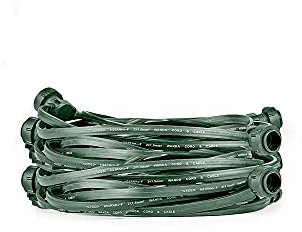 NCC-Licht Illu Lichterkette Komplettset 10m mit 10 E27 Fassungen Grün LED Birne 3W 240lm bunt