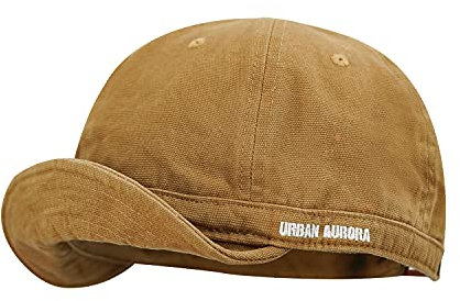 CLAPE Casquette de Baseball à Bord Court Soft Cotton Baseball Hat Casquette de Sport Réglable Casquette Souple Unisex Golf Hat Chapeau de Papa Khaki DY06
