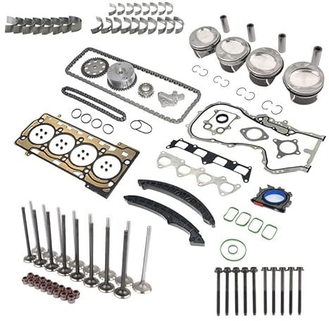 Bisenya Joint de culasse, Kit piston et chaîne de distribution compatible avec 1.4 TSI TFSI 122PS 150PS 160PS CAV CAX CTH CMS CTK 03C107065BF 03C109287G 03C109469K