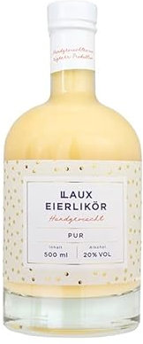 LAUX Eierlikör Pur mit Vanillenote - Cremiger Premium Likör aus hochwertigen Zutaten - Geschenk für Frauen & Männer - Perfekt zu Ostern & Desserts (1 x 0,5l)