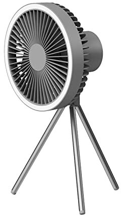 Kavolet Mini Tischventilator, Tragbarer Schreibtischventilator, 7-Zoll-LED-Hängeventilator mit Stativ, USB-Campingleuchten mit Ventilator, 3 Geschwindigkeiten, LED-Deckenventilator