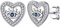 Silvora S925 Silber Herz Ohrringe Böse Blick Ohrstecker Damen Herren Evil Eye Ohrringe Gotik Zirkonia Teufel Auge Ohrstecker Geschenke für Damen Frauen Mädchen