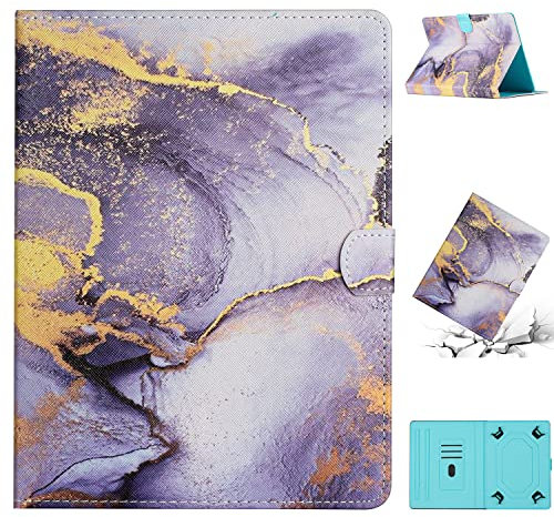Case para Universal 7 Pulgadas Tablet Bumper Funda,PU Cuero Protectorara Carcasa con Ranura Tarjeta Función Estuche de Piel Slim Magnético Tablet Funda para Universal 7 Pulgadas Tablet,Violeta